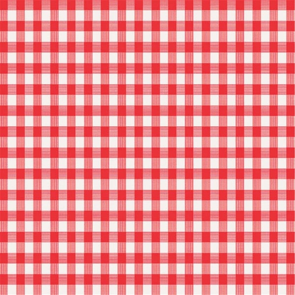 Magic Cover 52 x 90 in. Red & White Checkered Plastic Tablecloth 6739429 - main